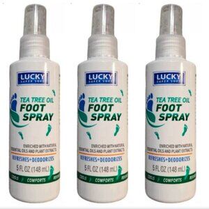 Lot of 3 Lucky Super Soft Tea Tree Oil Foot Spray, 5-oz.